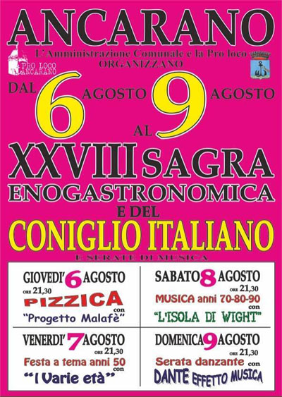 28^ Sagra Enogastronomica e del Coniglio Italiano