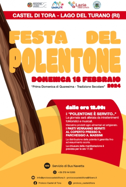 Castel di Tora festeggia il polentone con il sugo di magro - 18 febbraio